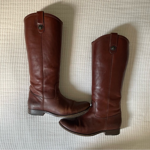 Frye Shoes - Frye Melissa Button Cognac Riding Boots Size 8